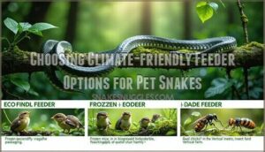 choosing climate-friendly feeder options for pet snakes