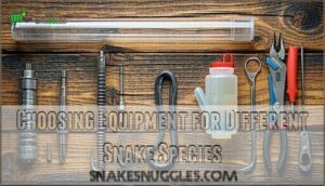 choosing equipment for different snake species