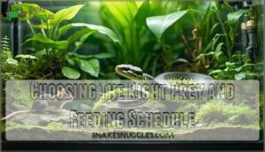 choosing the right prey and feeding schedule