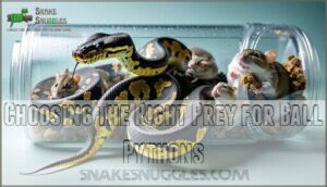 choosing the right prey for ball pythons