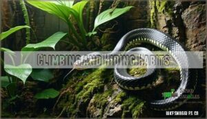 climbing and hiding habits