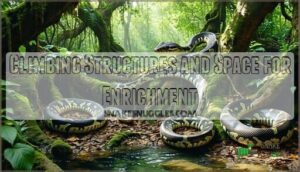 climbing structures and space for enrichment