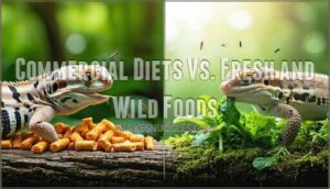 commercial diets vs. fresh and wild foods