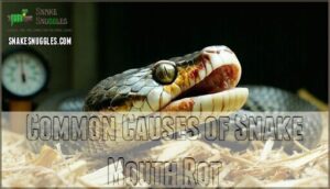 common causes of snake mouth rot