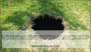 common characteristics of snake holes