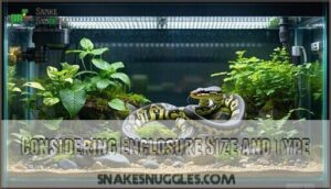 considering enclosure size and type