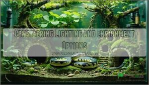 considering lighting and enrichment options