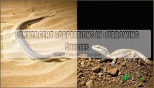 convergent adaptations in burrowing species