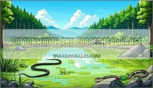 cottonmouth and copperhead range cottonmouth and copperhead range