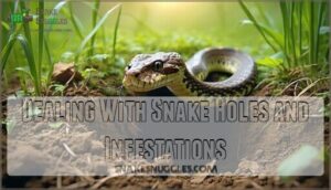 dealing with snake holes and infestations