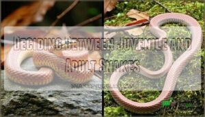 deciding between juvenile and adult snakes
