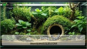 decorating the terrarium