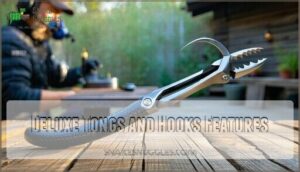 deluxe tongs and hooks features