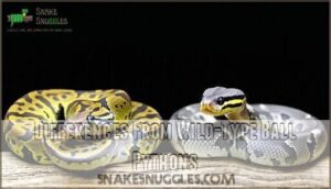 differences from wild-type ball pythons