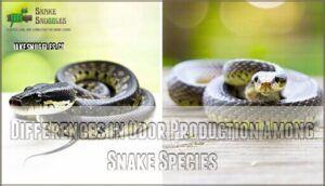 differences in odor production among snake species