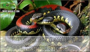 distinguishing milk snakes from venomous species
