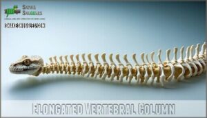 elongated vertebral column