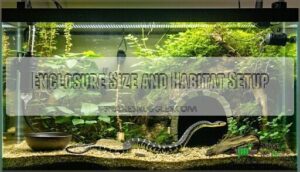 enclosure size and habitat setup