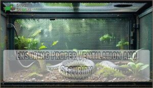 ensuring proper ventilation and security