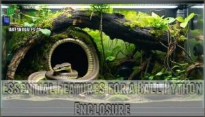 essential features for a ball python enclosure