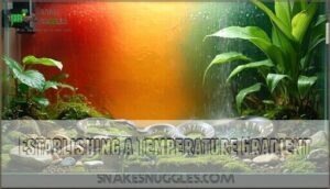 establishing a temperature gradient