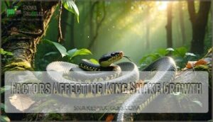 factors affecting king snake growth