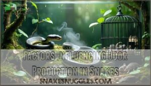 factors influencing odor production in snakes