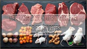 feeding and nutrition for large snakes