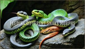 feeding different snake morphs