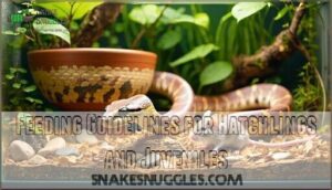 feeding guidelines for hatchlings and juveniles