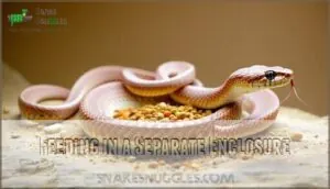 feeding in a separate enclosure feeding in a separate enclosure