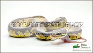 feeding schedules and prey sizes