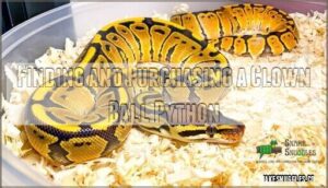 finding and purchasing a clown ball python
