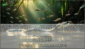 fish as food source for aquatic snakes