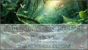 food and water sources in the wild