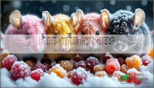 food types and sizes