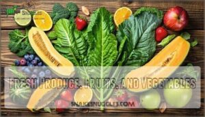 fresh produce, fruits, and vegetables
