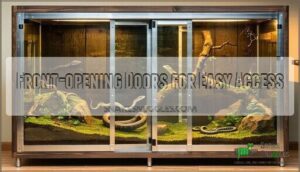 front-opening doors for easy access