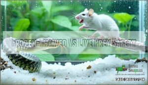 frozen-thawed vs live prey safety