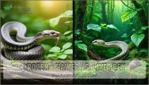frozen-thawed vs. live prey frozen-thawed vs. live prey