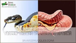 frozen-thawed vs. live prey options