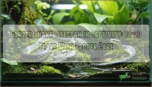 garter snake lifespan in captivity
