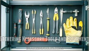 gathering necessary tools and equipment