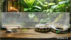 giving your snake time to acclimate