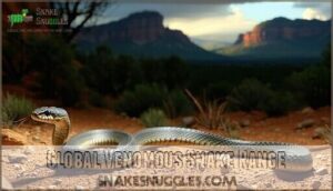 global venomous snake range