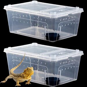Hamiledyi 2PCS Reptile Feeding Box B08XQJ9CGW