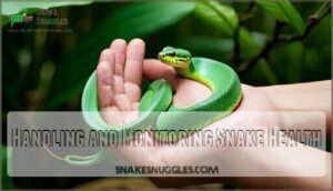 handling and monitoring snake health
