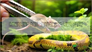 handling and preparing live prey