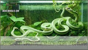 hatchling monitoring and first feedings