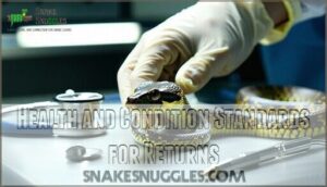 health and condition standards for returns